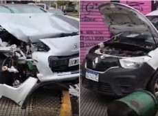 Una fuerte colisión se produjo en la madrugada en la intersección de Salta y Gaboto.