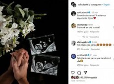 El futbolista y su novia publicaron un posteo compartido en redes en el que muestran la ecografía y dan detalles de su dulce espera.