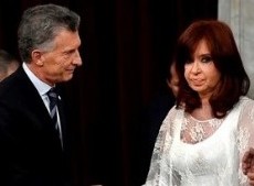 Cristina Kirchner y Mauricio Macri en el acto de asunción de Alberto Fernández.