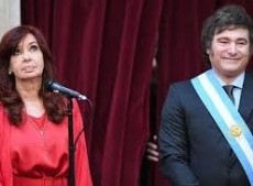 El presidente Javier Milei y Cristina Kirchner.