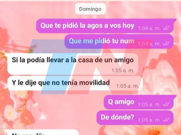 El mensaje de Whatsapp entre la mam&aacute; de Agostina y el sospechoso horas despu&eacute;s de la desaparici&oacute;n de la nena