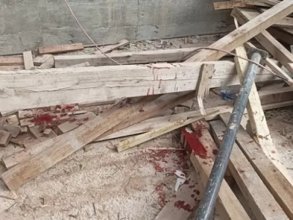 Derrumbe de losa en una obra dejó a tres trabajadores heridos