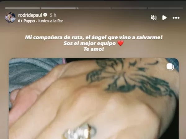 Rodrigo De Paul mostr&oacute; el lujoso anillo de compromiso que le dio a Tini Stoessel
