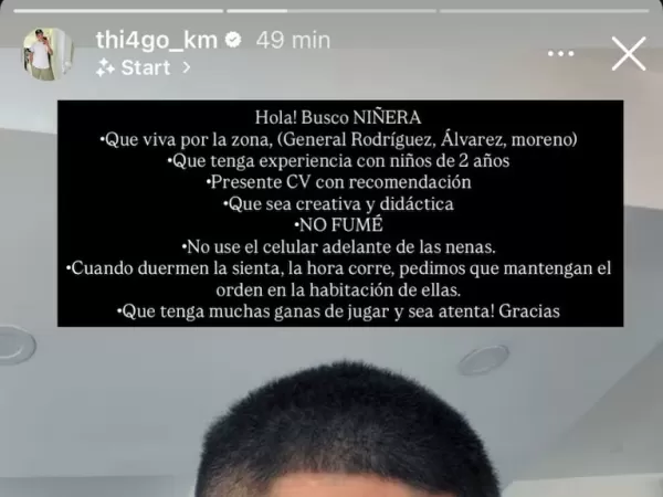 Thiago Medina busca ni&ntilde;era para sus hijas y los requisitos generaron pol&eacute;mica