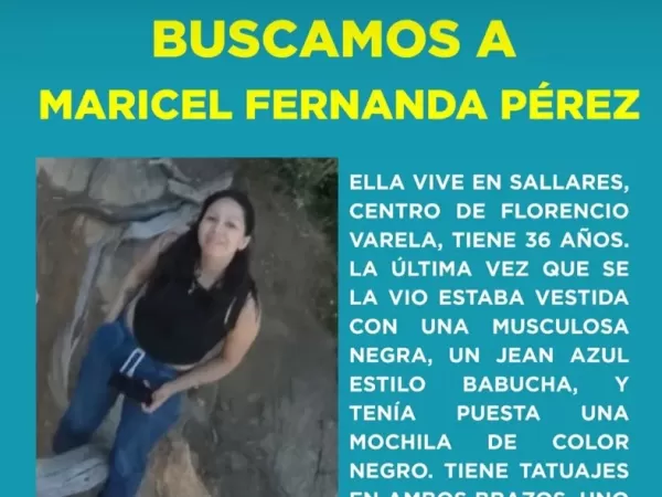 Buscan desesperadamente a Maricel Fernanda P&eacute;rez