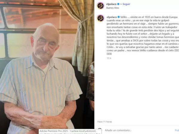 Muri&oacute; el abuelo de El Polaco