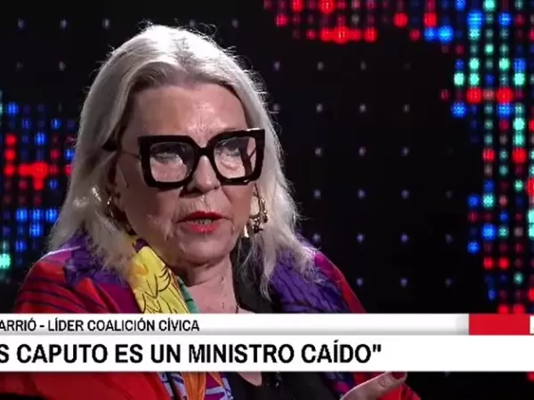 Lilita Carrió con Novaresio: "Caputo es un ministro caído, no tiene autoridad para hablar"