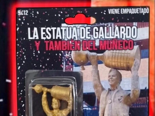 Pusieron a la venta el muñeco de la estatua de Marcelo Gallardo y los hinchas se volvieron locos