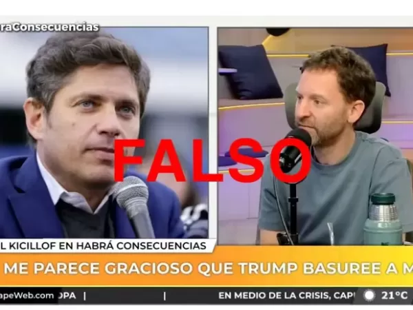 Hay un video falso con acusaciones de Axel Kicillof contra Cristina Kirchner