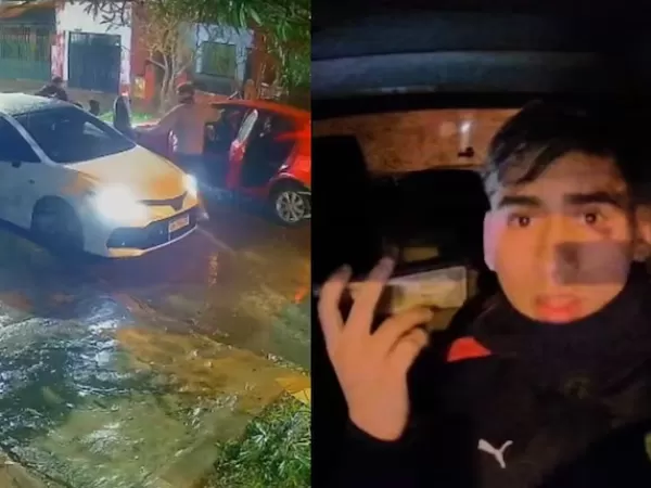 Robaron un auto en Isidro Casanova y quedaron filmados mientras escapaban