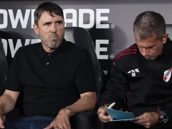 La reacci&oacute;n de Eduardo Coudet al triunfo de River contra Carabobo por la Copa Sudamericana