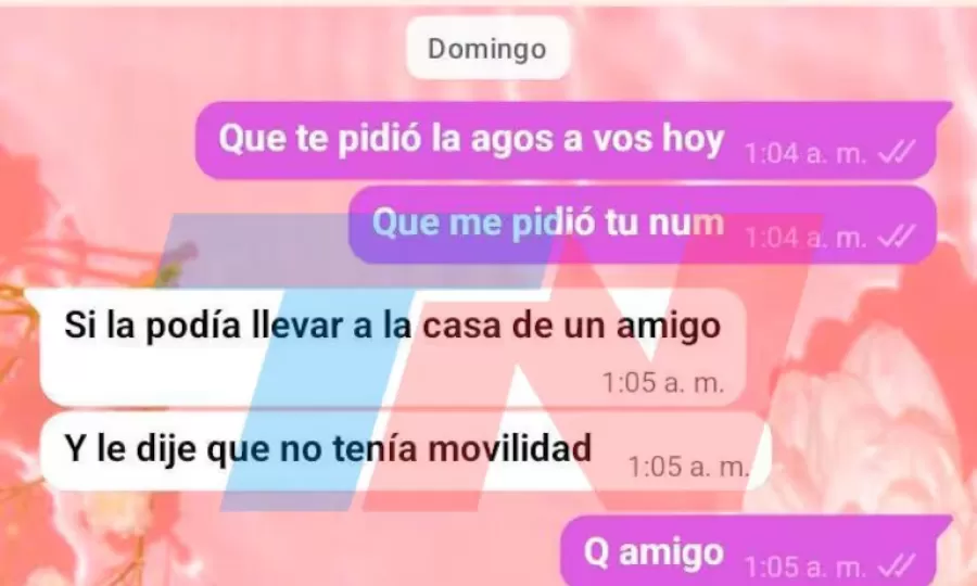 El mensaje de Whatsapp entre la mam&aacute; de Agostina y el sospechoso horas despu&eacute;s de la desaparici&oacute;n de la nena