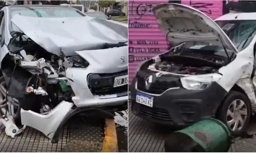 Una fuerte colisión se produjo en la madrugada en la intersección de Salta y Gaboto.