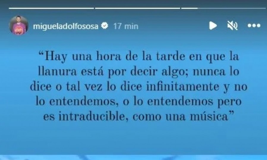 El baterista de Catupecu Machu le expresó su amor a la actriz en redes, luego de unos días de amor en la costa.