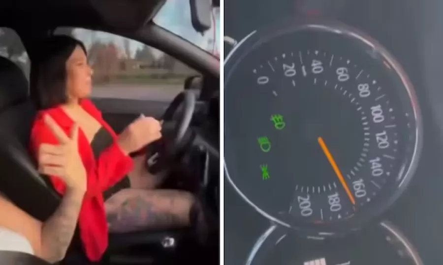 Una joven se grab&oacute; manejando a 180 km/h y cruzando sem&aacute;foros en rojo