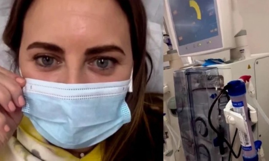 La actriz hizo un fuerte posteo en Instagram en el cual mostró la intimidad de sus sesiones de cuatro horas para reemplazar las funciones del riñón.