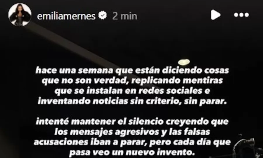 Emilia Mernes rompi&oacute; el silencio con un pedido desesperado: &ldquo;Estoy muy angustiada y asustada&rdquo;