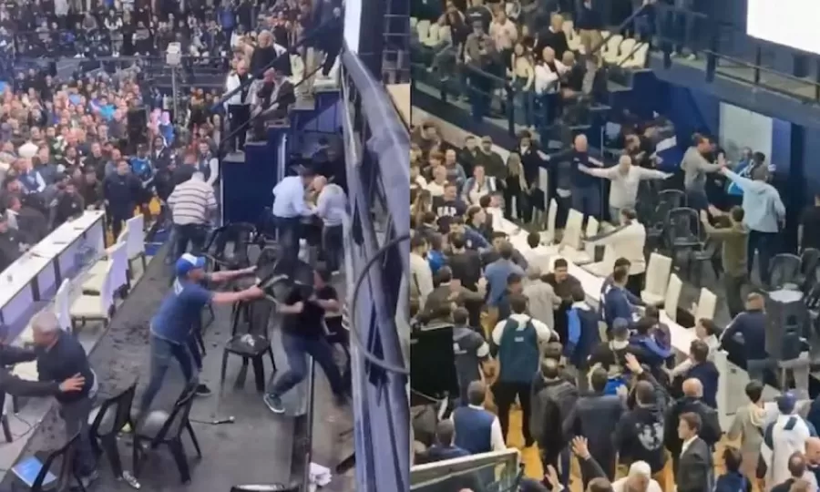 Una asamblea de Gimnasia de La Plata terminó con sillazos, trompadas, huevazos y botellazos