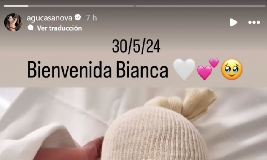 La periodista y conductora presentó en Instagram a su hija a pocas horas de su nacimiento.