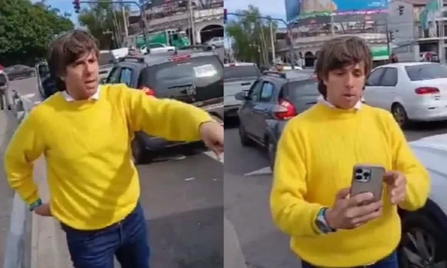 El conductor se puso a discutir con las personas y la pelea se volvió viral.
