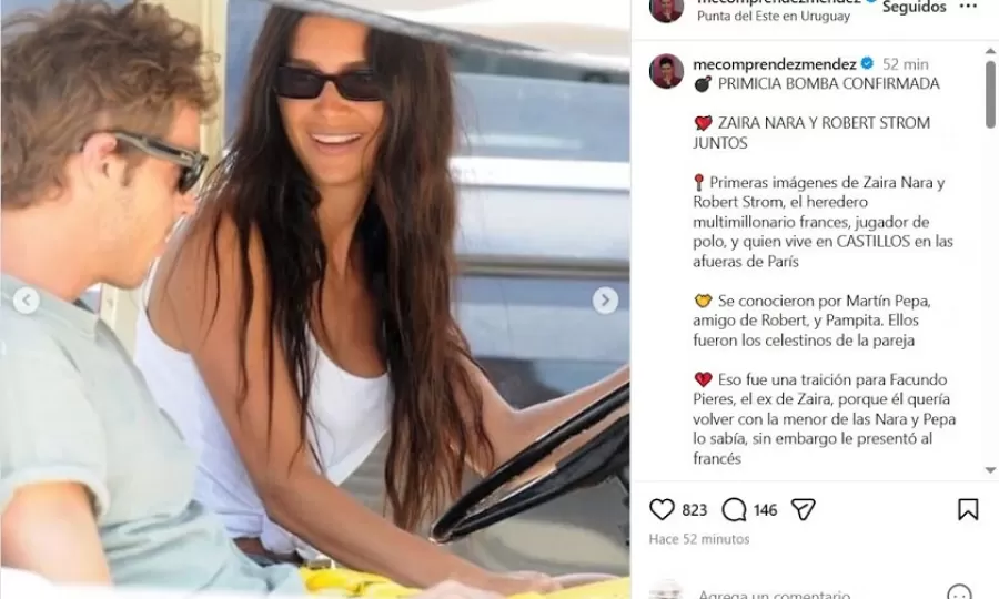 Las primeras fotos de Zaira Nara y Robert Strom juntos en Punta del Este, en medio de rumores de romance