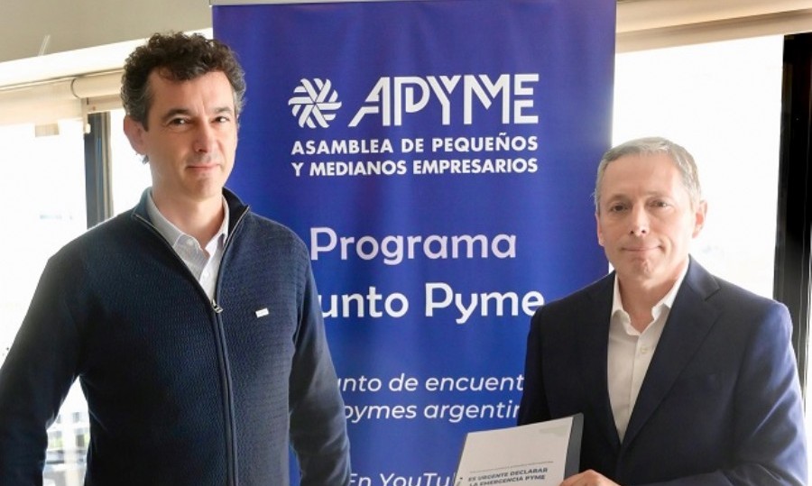 Fernando Gray se reunió con el presidente de la Asamblea de Pequeños y Medianos Empresarios, Julián Moreno.