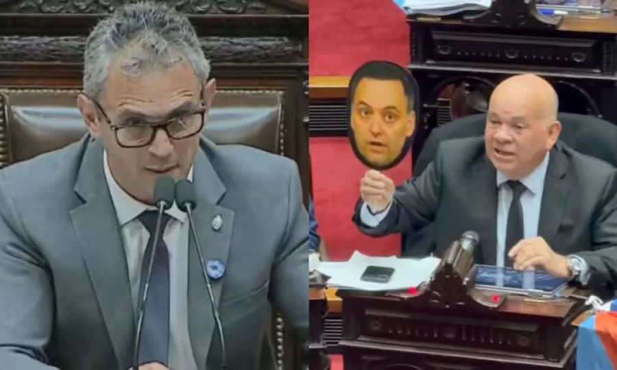 Fuerte cruce de Mart&iacute;n Menem con un diputado y excombatiente de Malvinas que llev&oacute; una careta de Adorni
