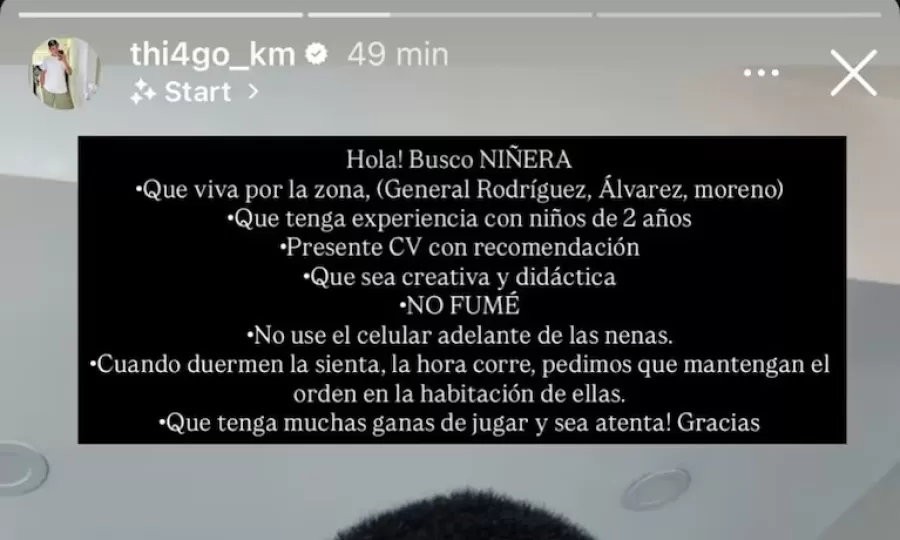 Thiago Medina busca ni&ntilde;era para sus hijas y los requisitos generaron pol&eacute;mica