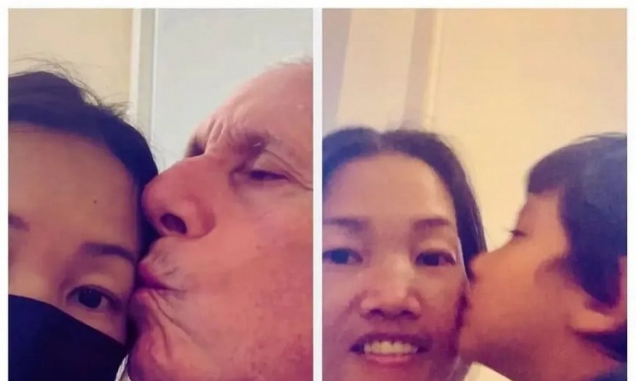 Phiang publicó una imagen en la que se lo ve a Willy dándole un beso.