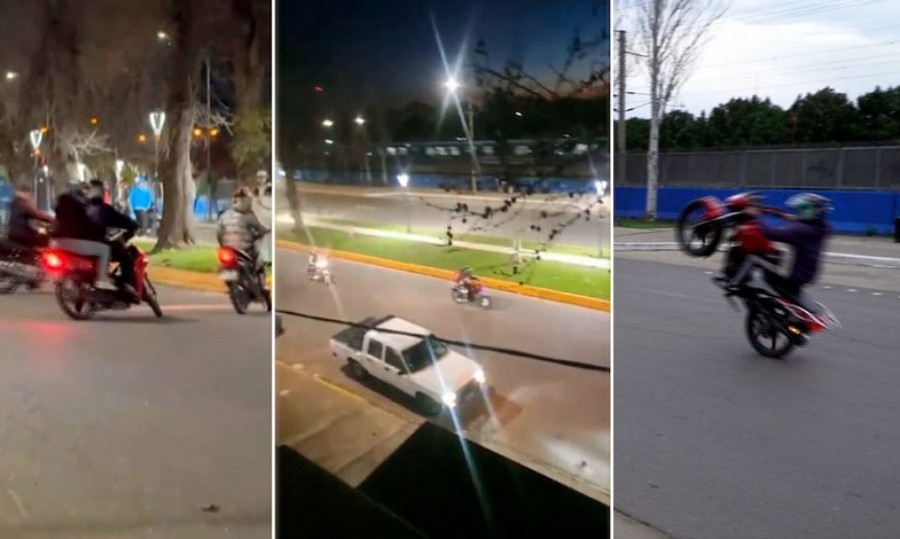 Todas las noches se adueñan de una avenida para hacer cortes, piruetas y carreras ilegales.