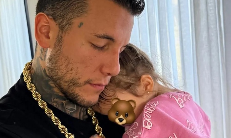 Alex Caniggia y su hija Venezia.