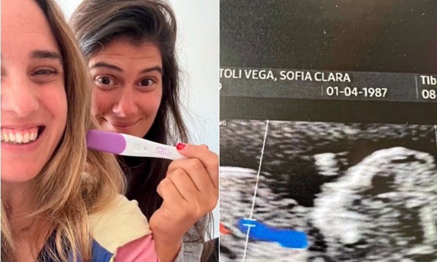 La actriz compartió un video del feliz momento en que Sofía da positivo en su test de embarazo.