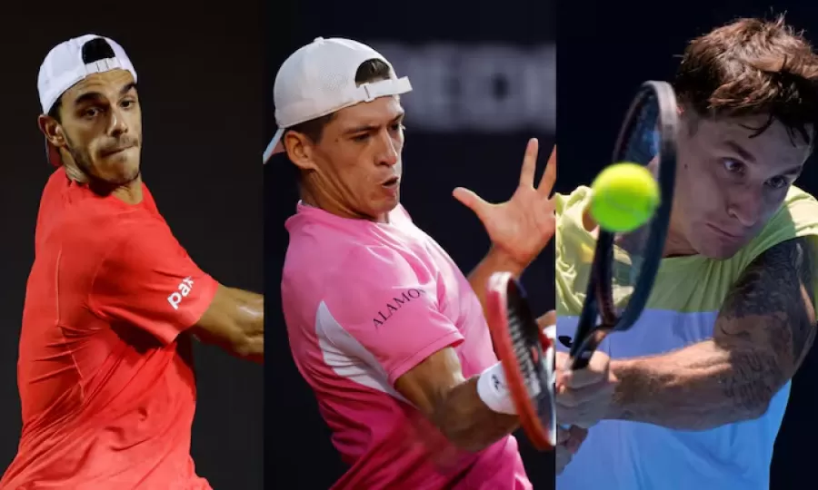 Tres tenistas argentinos juegan en busca de las semifinales