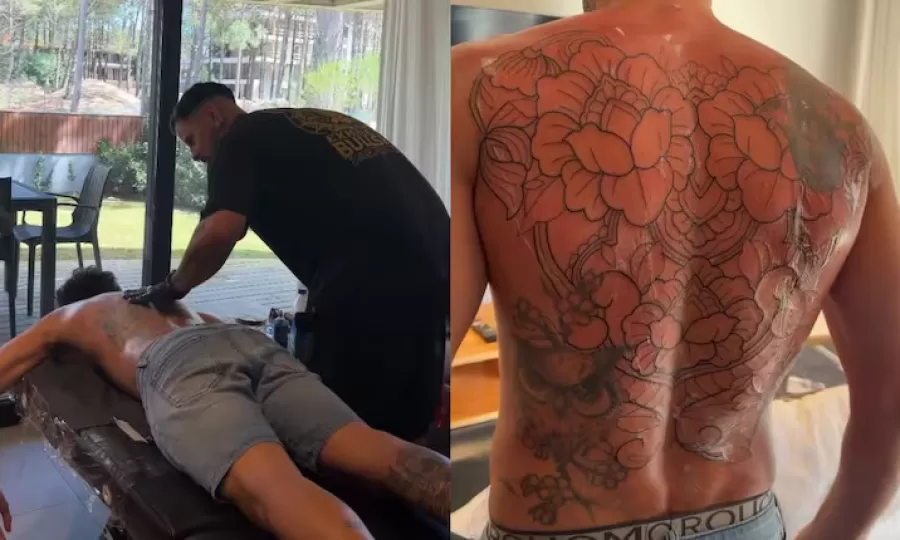 Nicol&aacute;s Cabr&eacute; se tatu&oacute; toda la espalda