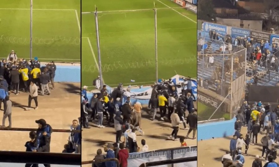 El grupo de violentos sembró pánico en una tribuna, en el encuentro contra Quilmes.
