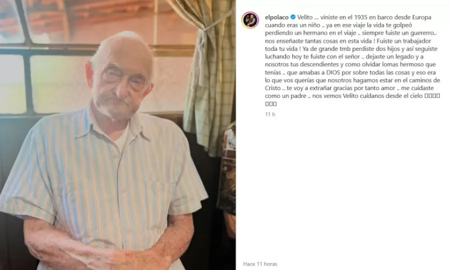 Muri&oacute; el abuelo de El Polaco