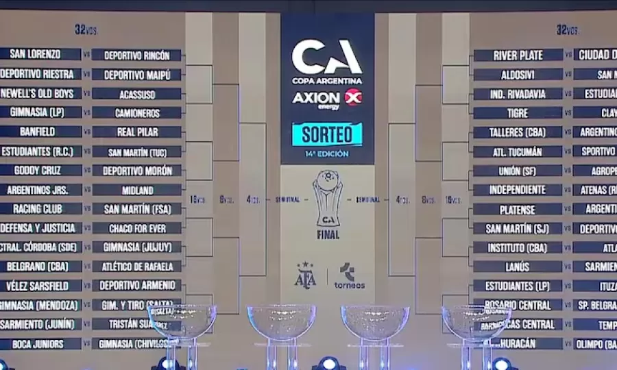 Boca debutará con Gimnasia de Chivilcoy y River ante Ciudad de Bolívar