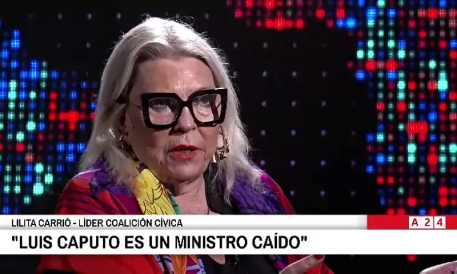Lilita Carrió con Novaresio: "Caputo es un ministro caído, no tiene autoridad para hablar"