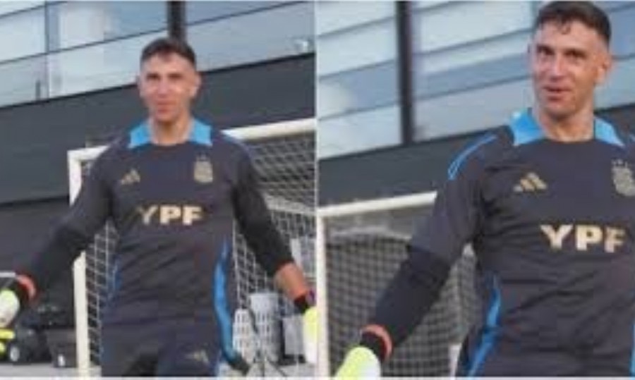 El Dibu hizo un baile muy divertido tras atajar un penal en el entrenamiento de la Selección argentina en Estados Unidos.