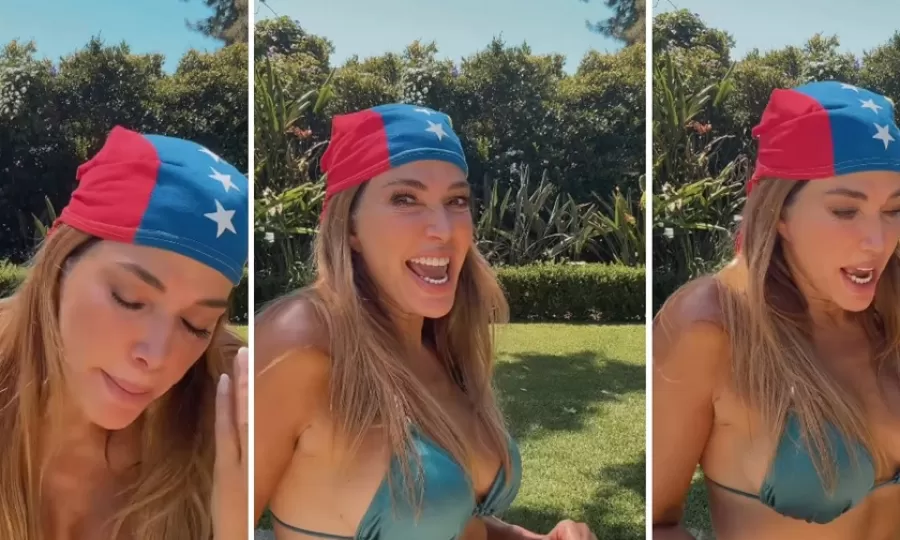 En microbikini, Catherine Fulop se sum&oacute; al baile viral contra Nicol&aacute;s Maduro