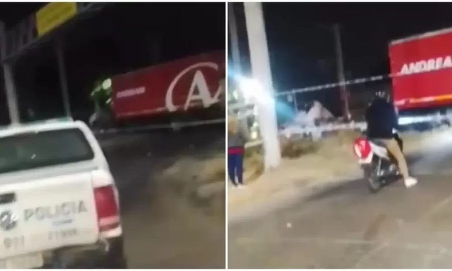 Un tren embisti&oacute; a un cami&oacute;n de Andreani en un cruce de Pl&aacute;tanos