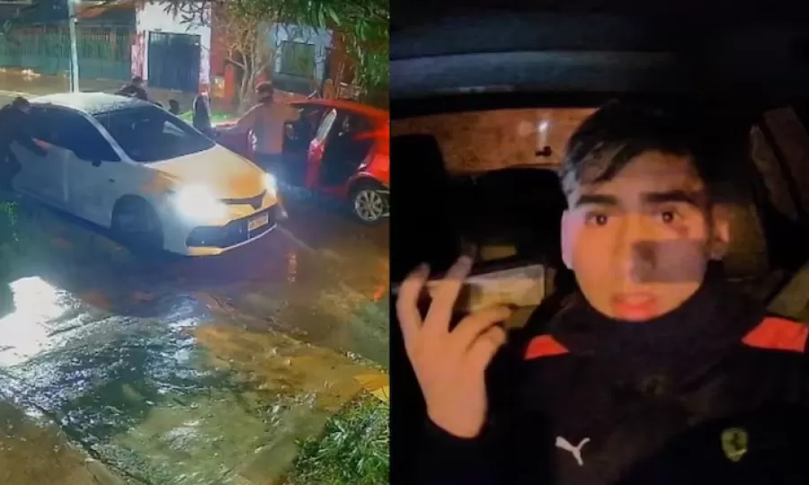 Robaron un auto en Isidro Casanova y quedaron filmados mientras escapaban