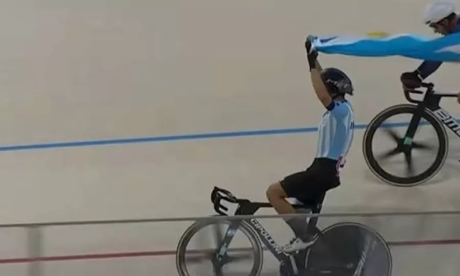 Argentina gan&oacute; el oro en la prueba Madison de ciclismo de pista