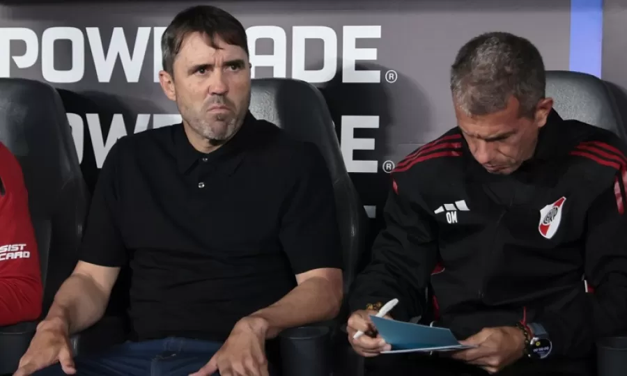 La reacci&oacute;n de Eduardo Coudet al triunfo de River contra Carabobo por la Copa Sudamericana