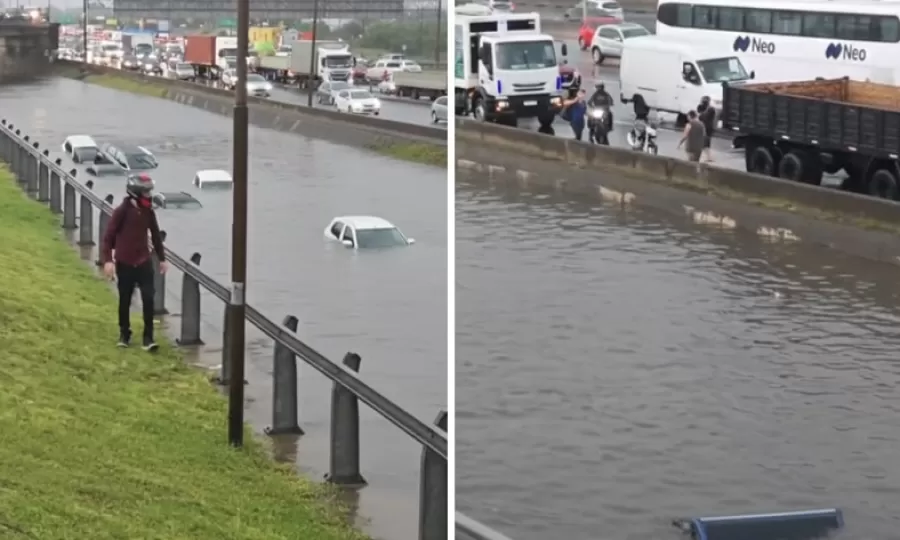 Diluvi&oacute; en el AMBA: hay calles inundadas y complicaciones de tr&aacute;nsito