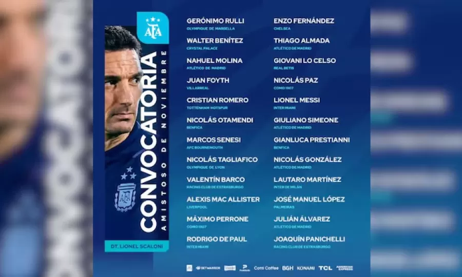 Con sorpresas, los convocados de Scaloni para el amistoso con Angola