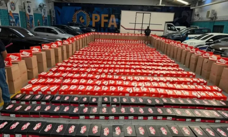 Secuestraron 820 pares de zapatillas truchas