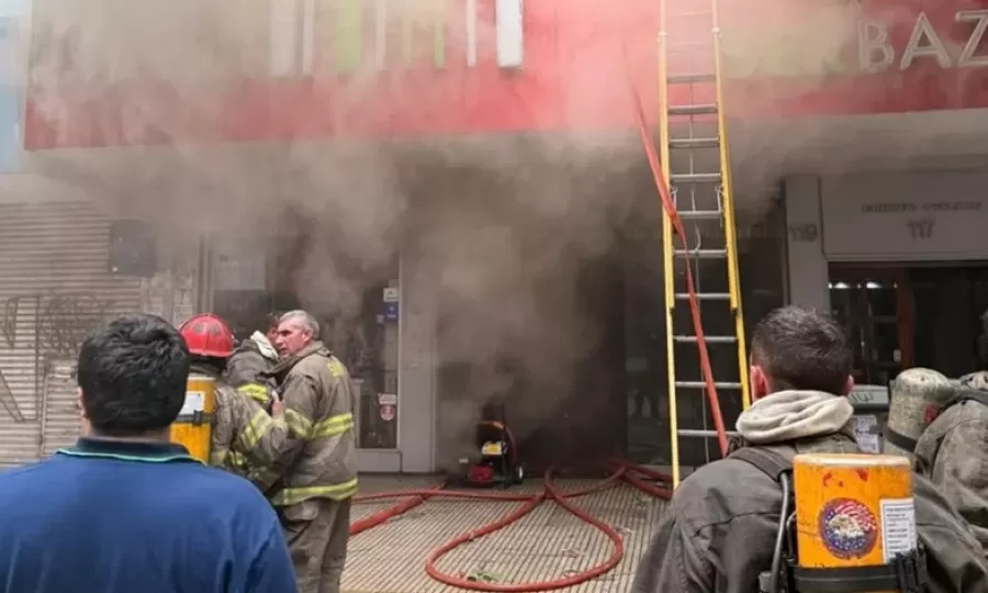 Incendio en un local de la peatonal